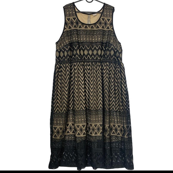 Pennington’s Black & Nude Sleeveless Dress 3XL NWT - Picture 2 of 8